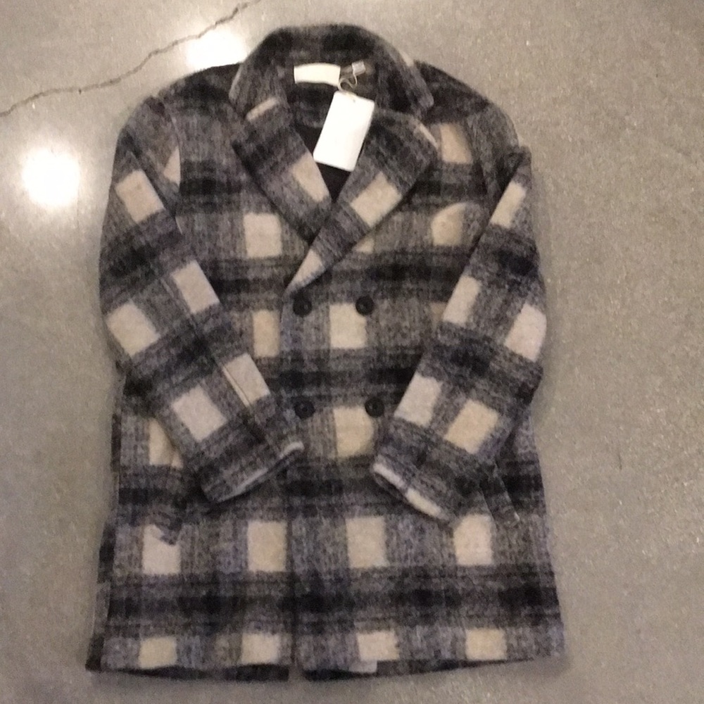 Zara Wool Plaid Coat (tags removed)